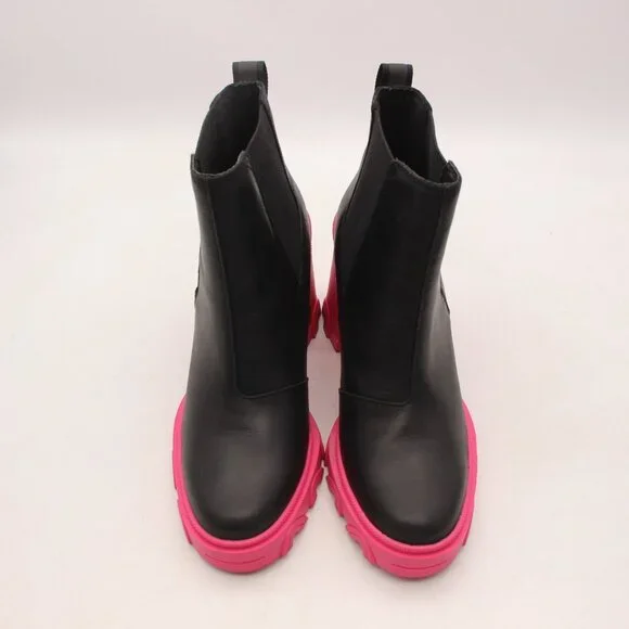 Sorel Brex Waterproof Platform Block Heel Chelsea Boots Women's Size 7.5 Black - Picture 2 of 8